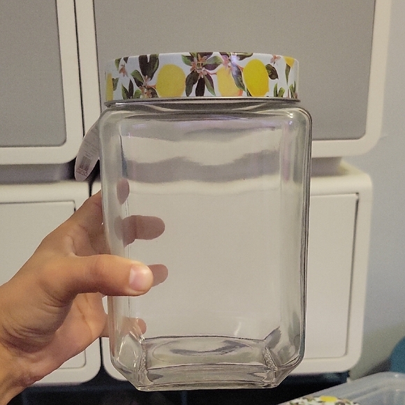 Lemon Pattern Glass Jar - Picture 3 of 5